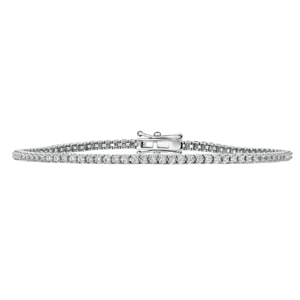 14K White Gold Diamond Tennis Bracelet-Tennis Bracelet-IJM-WHITE GOLD-