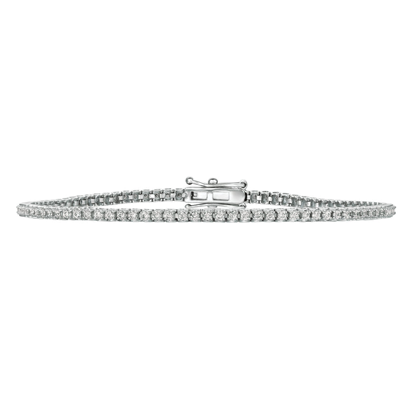 14K White Gold Diamond Tennis Bracelet-Tennis Bracelet-IJM-WHITE GOLD-
