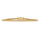 14K White Gold Diamond Tennis Bracelet-Tennis Bracelet-IJM-YELLOW GOLD-
