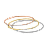 14K White Gold Diamond Flexible Bangle-Bangles-VIMCO DIAMOND CORP-