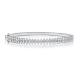 14K White Gold Diamond Bangle