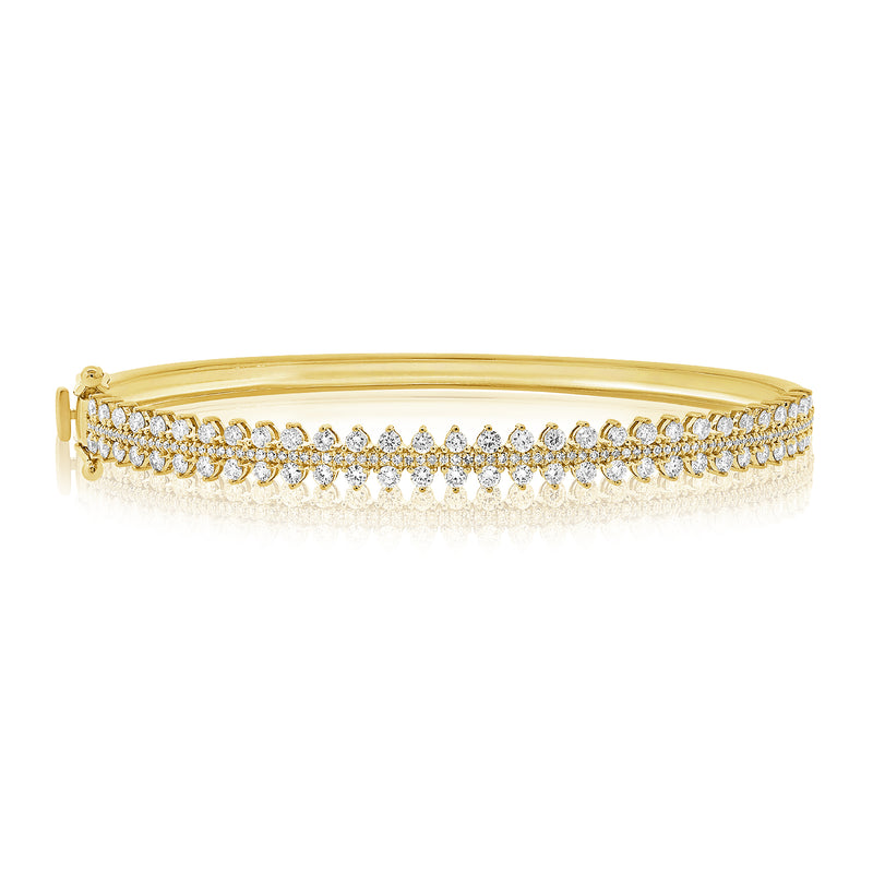 14K Yellow Gold Diamond Bangle