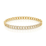 14K White Gold Diamond Curb Link Bangle-Bracelets-Maurice's Jewelers-Yellow Gold-