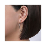 14K Yellow Gold 40mm Plain Round Classic Hoops-EARRINGS-gabriel & co-