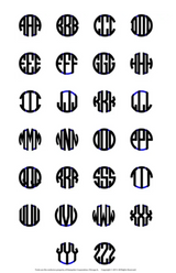 Sterling Silver 3-Letter Block Monogram Cuff Links