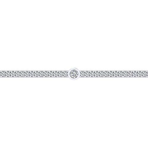 14K Rose Gold Diamond Tennis Bracelet with Bezel Set Diamonds-Tennis Bracelet-gabriel & co-