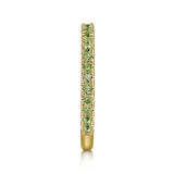14K Yellow Gold Peridot Band