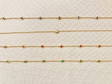 14k Yellow Gold Ruby Gemstone Diamond by the Yard Bracelet-Bracelets-Maurice's Jewelers-