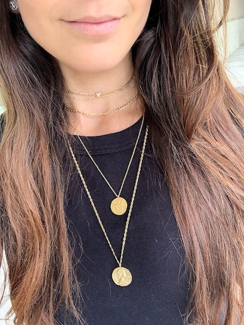 14K Yellow Gold Plain Curb Link Choker-Necklaces-Maurice's Jewelers-