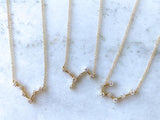 14K Yellow Gold Diamond Constellation Necklace: Gemini (Large)-Necklaces-majolie-