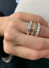 18K White Gold Ascher Diamond Eternity Band-Rings-pink diamond-
