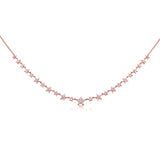 14K Yellow Gold Diamond Star Necklace-Necklaces-aaron jewelry-Rose Gold-