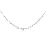 14K Yellow Gold Diamond Star Necklace-Necklaces-aaron jewelry-White Gold-