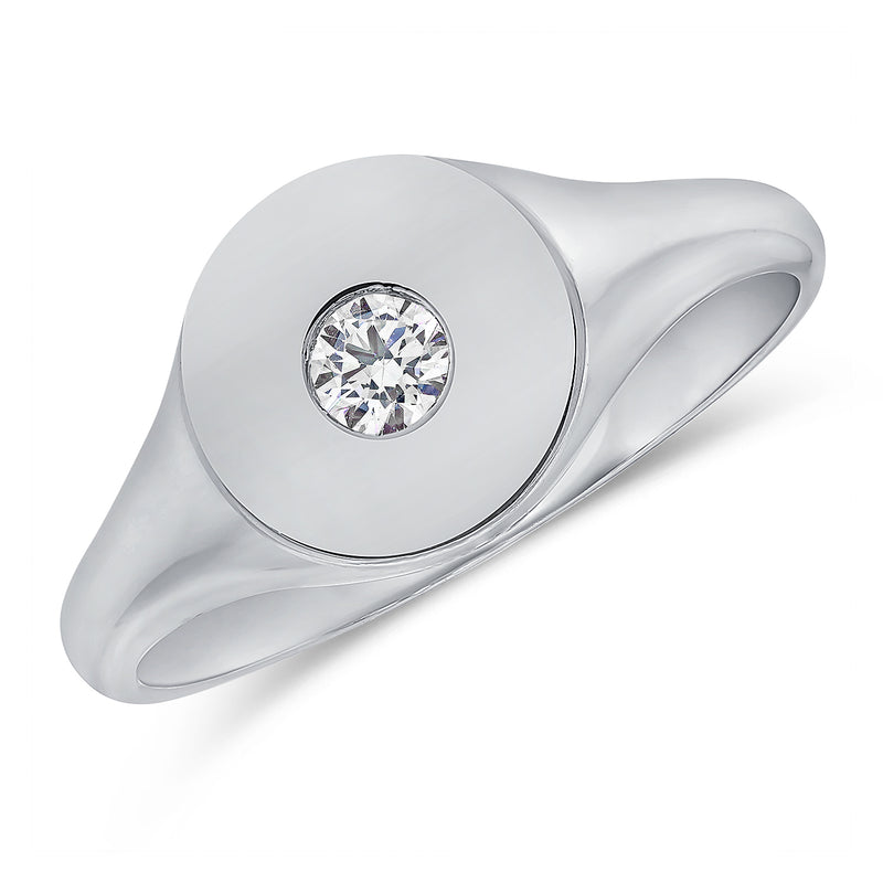Mens white gold pinky ring sales