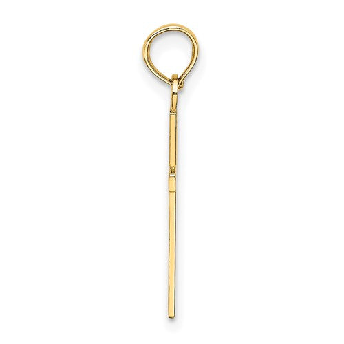 14K Yellow Gold Polished Small Cross Pendant-Charms & Pendants-Maurice's Jewelers-