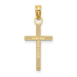 14K Yellow Gold Polished Small Cross Pendant