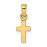 14K Yellow Gold Mini Cross Pendant-Charms & Pendants-Maurice's Jewelers-