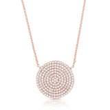 14K White Gold Diamond Disc Necklace-Necklaces-Maurice's Jewelers-ROSE GOLD-