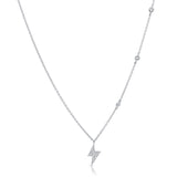 14K White Gold Diamond Lightning Bold Diamond Necklace-Necklaces-Maurice's Jewelers-WHITE GOLD-