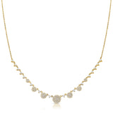 14K White Gold Diamond Disc Graduating Necklace-Necklaces-Maurice's Jewelers-YELLOW GOLD-