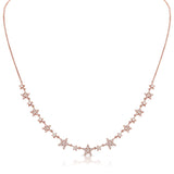 14K Yellow Gold Diamond Star Necklace-Necklaces-aaron jewelry-ROSE GOLD-
