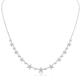 14K Rose Gold Diamond Star Necklace
