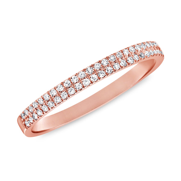 14K Rose Gold Diamond Double Band-Rings-Maurice's Jewelers-
