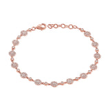 14K Rose Gold Diamond Pave Disc Bracelet-Rings-Maurice's Jewelers-ROSE GOLD-