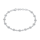 14K Rose Gold Diamond Pave Disc Bracelet-Rings-Maurice's Jewelers-WHITE GOLD-