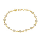 14K Rose Gold Diamond Pave Disc Bracelet-Rings-Maurice's Jewelers-YELLOW GOLD-