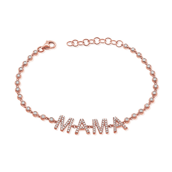 Diamond Name Bracelet / Mama Bracelet – Azalea Jewelry