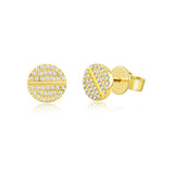 14K Rose Gold Diamond Screw Earrings-Earrings-Maurice's Jewelers-YELLOW GOLD-
