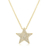 14K Rose Gold Diamond Star Necklace-Necklaces-Maurice's Jewelers-YELLOW GOLD-