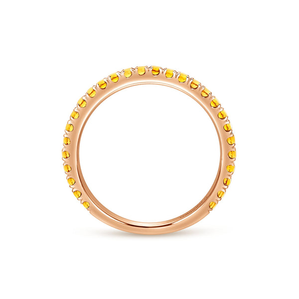 14K Rose Gold Citrine Band