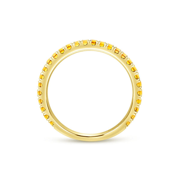 14K Yellow Gold Citrine Band