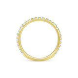 14K Yellow Gold Sky Blue Topaz Band