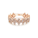 14K Rose Gold Diamond Fashion Band-Rings-gabriel & co-