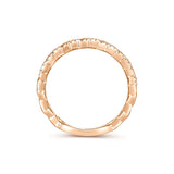 14K Rose Gold Diamond Fashion Band