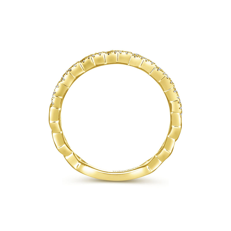 14K Yellow Gold Diamond Fashion Band-Rings-gabriel & co-
