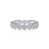 14K White Gold Diamond Disc Eternity Band-Rings-gabriel & co-