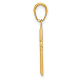 14K Yellow Gold Polished Cross Pendant-Charms & Pendants-Maurice's Jewelers-
