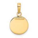 14K Yellow Gold Saint Christopher Medal Round Pendant-Charms & Pendants-Maurice's Jewelers-