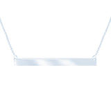 14k Rose Thin Polished Bar Necklace-Necklaces-Maurice's Jewelers-White Gold-
