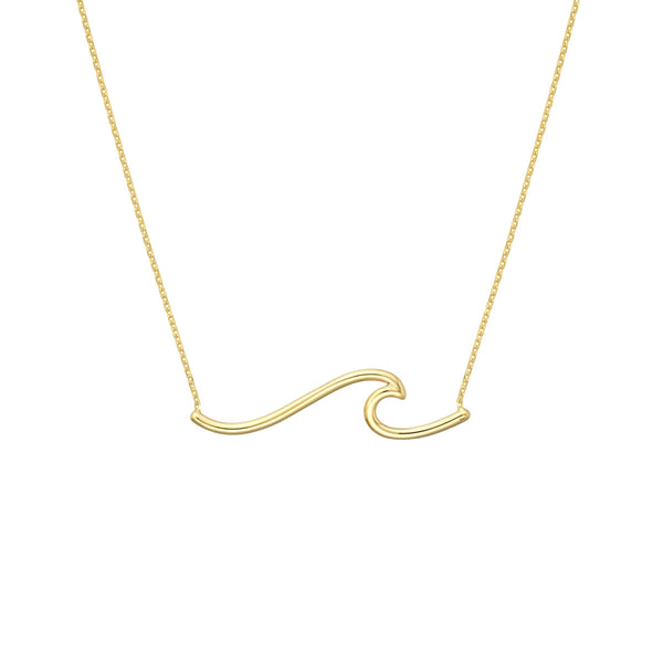 14K Yellow Gold Wave Necklace-Necklaces-Maurice's Jewelers-