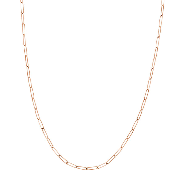 14K Rose Gold Paperclip Link Chain-Necklaces-Maurice's Jewelers-