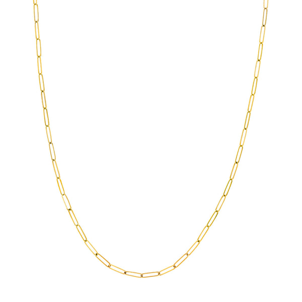 14K Yellow Gold Paperclip Chain