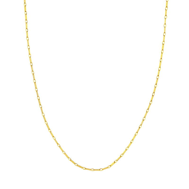 14K Yellow Gold Flat Link Chain-Necklaces-Maurice's Jewelers-