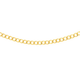 14K Yellow Gold Curb Adjustable Choker Necklace