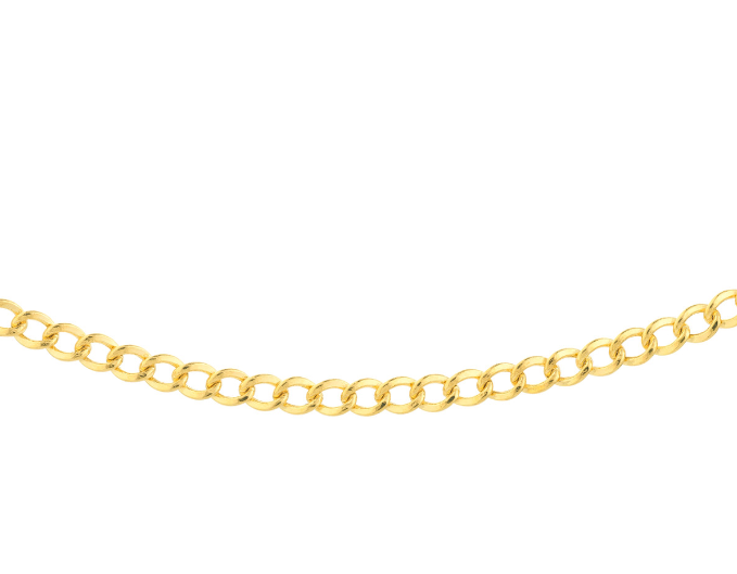 14K Yellow Gold Curb Adjustable Choker Necklace-Necklaces-Maurice's Jewelers-