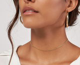 14K Yellow Gold Curb Adjustable Choker Necklace-Necklaces-Maurice's Jewelers-